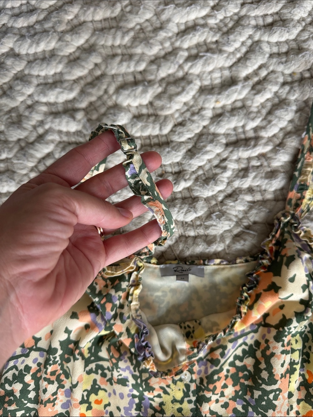 Rails Adayln Ruffle Gardenia Midi Dress - Picture 7 of 9